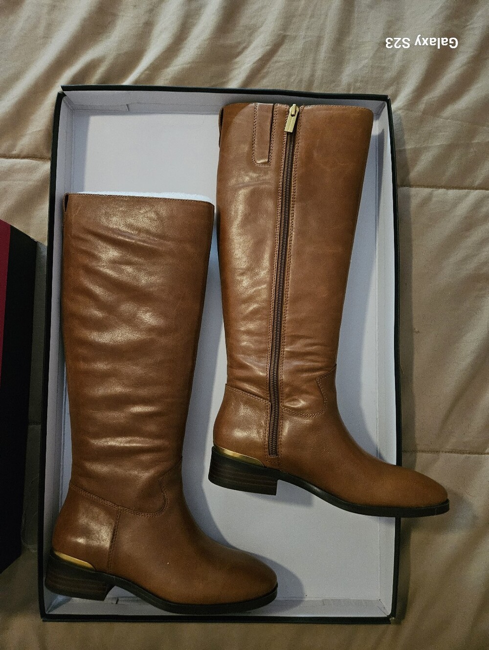 Tall Brown Leather Riding Boots